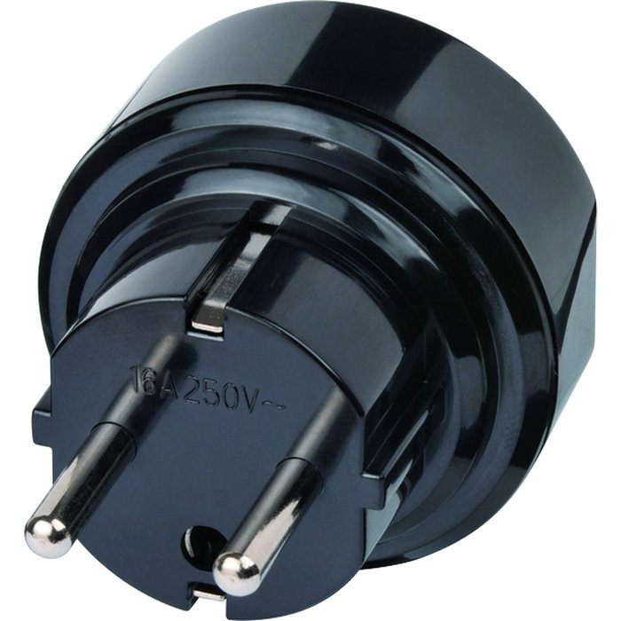 Brennenstuhl Adaptateur de voyage GB vers Schuko Noir