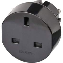 Brennenstuhl Adaptateur de voyage GB vers Schuko Noir