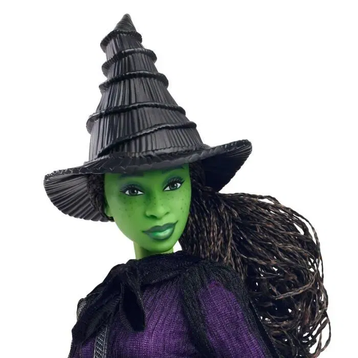 Mattel Wicked - Poupée Elphaba inspirée du film, cheveux tressés, robe noire, 11 points d'articulation, multiples poses, HXY38 - Jouet pour enfants à partir de 6 ans Mattel Wicked - Poupée Elphaba inspirée du film, cheveux tressés, robe noire, 11 points d'articulation, multiples poses, HXY38 - Jouet pour enfants à partir de 6 ans