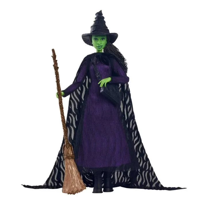 Mattel Wicked - Poupée Elphaba inspirée du film, cheveux tressés, robe noire, 11 points d'articulation, multiples poses, HXY38 - Jouet pour enfants à partir de 6 ans Mattel Wicked - Poupée Elphaba inspirée du film, cheveux tressés, robe noire, 11 points d'articulation, multiples poses, HXY38 - Jouet pour enfants à partir de 6 ans
