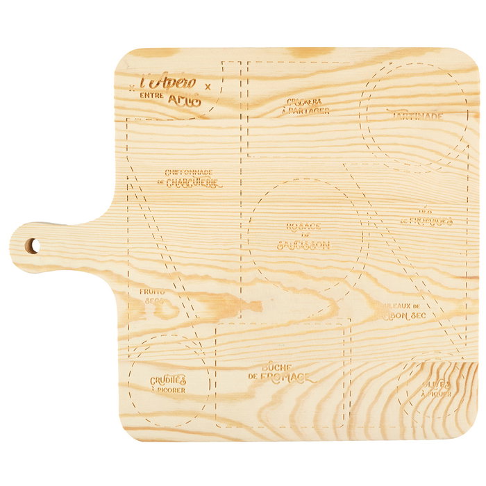 Cook Concept Planche à servir en bois BISTROT 44x37 cm