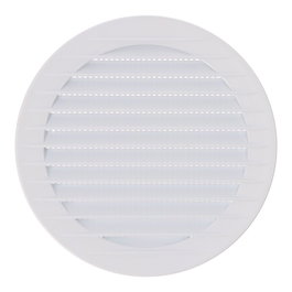 Edm Rejilla de ventilación redonda empotrable con mosquitera ø120mm blanca