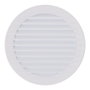 Edm Grille de ventilation ronde encastrable avec moustiquaire ABS blanc Ø120mm