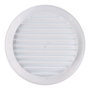 Edm Grille de ventilation ronde encastrable avec moustiquaire ABS blanc Ø120mm