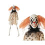 BigBuy Home Squelette Clown avec Costume à Pois et Cheveux Orange 40 cm