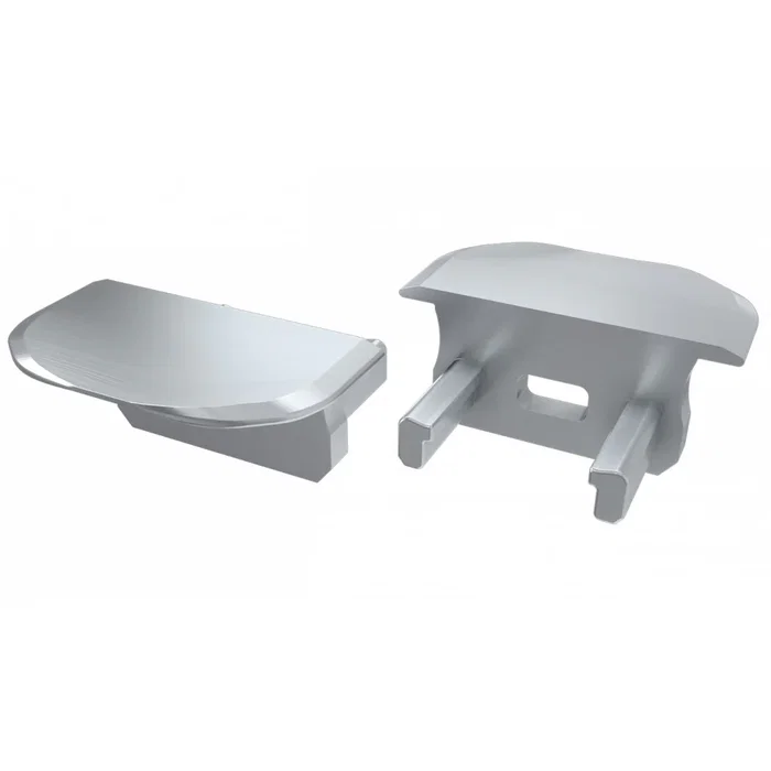 Bouchon de finition profilé type B rond gris avec trou