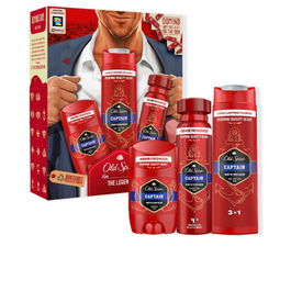 Old Spice Captain Déodorant Stick 50 ml, Shampoing Gel 250 ml et Déodorant Spray 150 ml, Coffret 3 Pièces, Parfum Audacieux et Léger