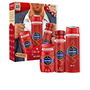 Old Spice Captain Déodorant Stick 50 ml, Shampoing Gel 250 ml et Déodorant Spray 150 ml, Coffret 3 Pièces, Parfum Audacieux et Léger