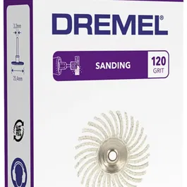 Dremel Brosse abrasive de précision S472 - Diamètre 25mm - Grain 120 - Pour ponçage et polissage