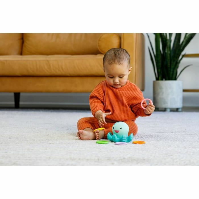 Infantino Pieuvre Lumineuse de bain avec anneaux, Vert