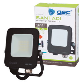 GSC Evolution Projecteur LED Santadi 10W 6500K Noir IP65