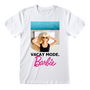 T shirt à manches courtes Barbie Vacay Mode Blanc Unisexe