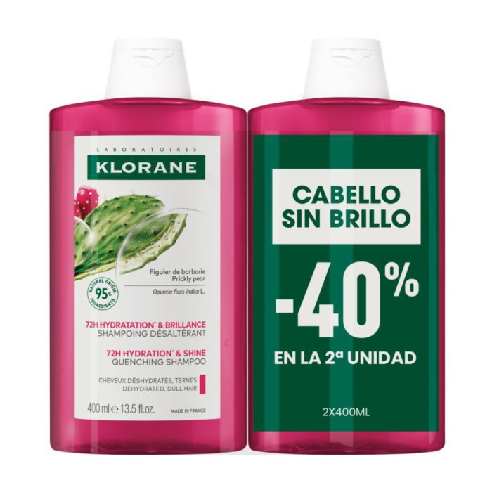 Klorane Shampooing Figue de Barbarie Pack de 2 x 400 ml