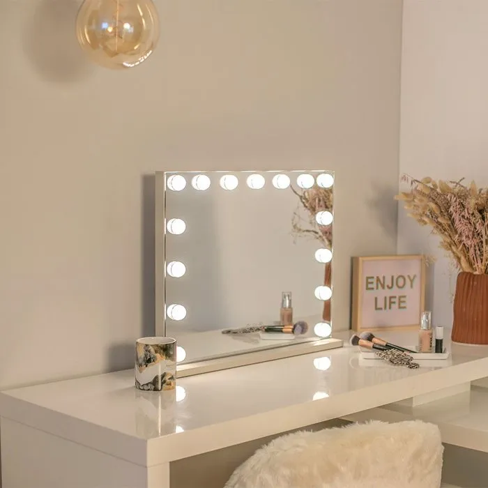 Livoo Miroir de maquillage Hollywood DOS225G - 15 LED - Grand format