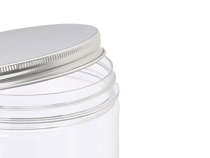 Kinvara Pot en PET transparent avec couvercle en aluminium 1,8 L 10 x 25 x 10 cm (Set de 24)