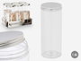 Kinvara Pot en PET transparent avec couvercle en aluminium 1,8 L 10 x 25 x 10 cm (Set de 24)
