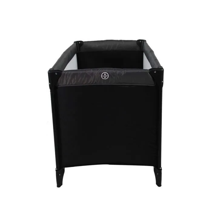 Nania SODA Lit parapluie pliant bébé - Dès la naissance jusqu'à 15 kg, Sac de transport inclus - Noir/gris