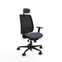 Piqueras Y Crespo Alares Chaise de Bureau Synchrone Gris et Noir