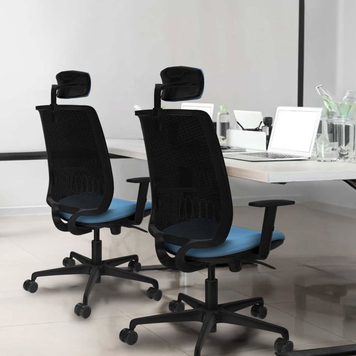 Piqueras Y Crespo Alares Chaise de Bureau Synchrone Gris et Noir
