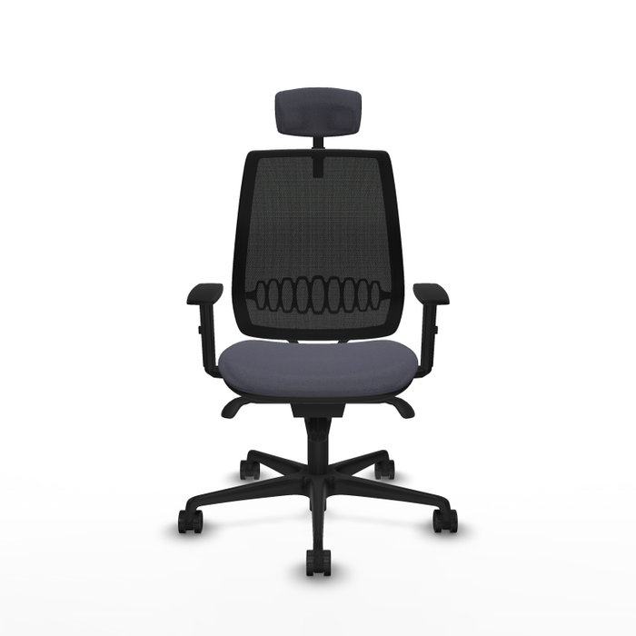 Piqueras Y Crespo Alares Chaise de Bureau Synchrone Gris et Noir