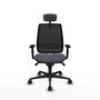 Piqueras Y Crespo Alares Chaise de Bureau Synchrone Gris et Noir