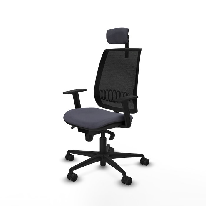 Piqueras Y Crespo Alares Chaise de Bureau Synchrone Gris et Noir