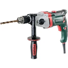 Metabo BEV 1300-2 Perceuse filaire à mandrin à clé 1.5-13 mm, pour béton (jusqu'à 16 mm), coffret Metaloc II avec 3 batteries 18V et chargeur ASC Ultra