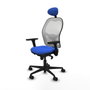 Piqueras y Crespo 3D036N1 Chaise de Bureau avec Appui-tête Bleu