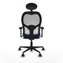 Piqueras y Crespo 3D036N1 Chaise de Bureau avec Appui-tête Bleu