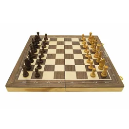 Lexibook Jeu d'échecs Chessman Classic Pliable Magnétique en Bois verni