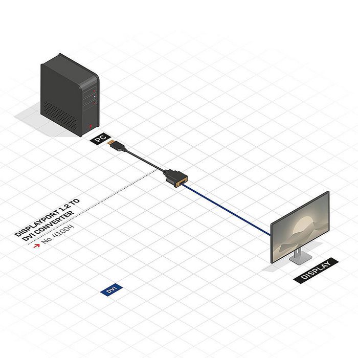 Lindy Adaptateur DisplayPort 1.2 vers DVI-D Convertisseur Vidéo Full HD 1920x1080