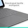 Logitech Combo Touch - Étui clavier avec protection et connectivité sans fil pour iPad Air 13 pouces (M2, M3, M4 - 2024, 2025, 2026) - Gris