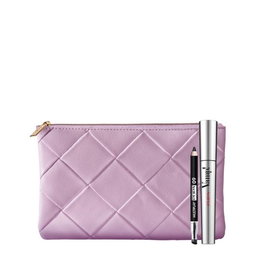 Pupa - Set Maquillage : Multiplay Kajal-Intense 2 en 1 Deep Black 1.2 g + Vamp! Mascara Extra Volume Black 9 ml + Pochette Textile Rose