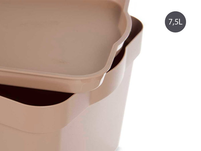 Kipit Boîte de rangement en plastique avec couvercle 7,5 L Beige 21,5 x 14,5 x 32 cm (Set de 12) Kipit Boîte de rangement en plastique avec couvercle 7,5 L Beige 21,5 x 14,5 x 32 cm (Set de 12)