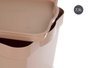 Kipit Boîte de rangement en plastique avec couvercle 7,5 L Beige 21,5 x 14,5 x 32 cm (Set de 12)