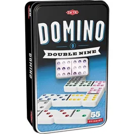 Tactic DOMINO Double 9 - Jeu de dominos classique en famille ou entre amis - À partir de 7 ans