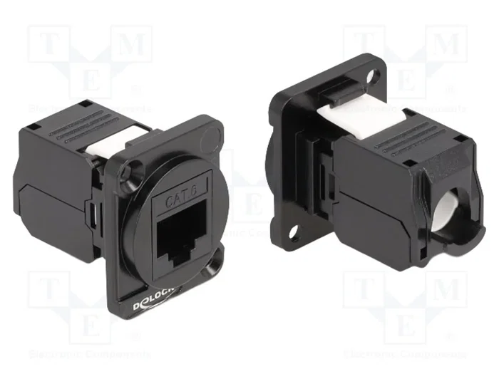 DELOCK Module RJ45 Cat 6 D-Type noir DELOCK Module RJ45 Cat 6 D-Type noir