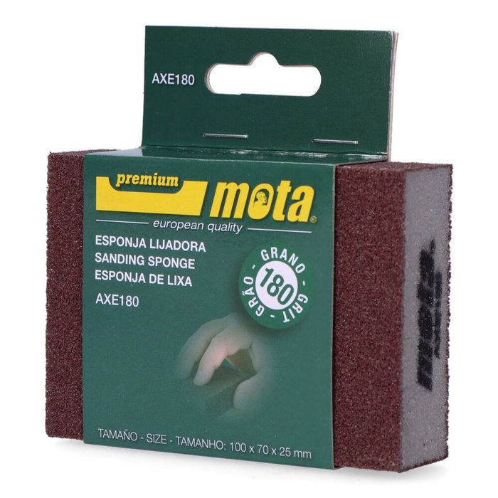 Mota Herramientas - Eponge abrasive aluminium grain 180 - 170 x 70 x 25 mm - Esponja lijadora de aluminio