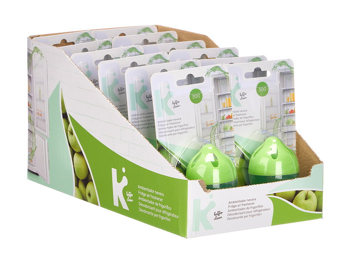Arte Regal Ambientador pour Réfrigérateur 30 g Pomme Verte 5x6,5x5 cm (Set de 24)