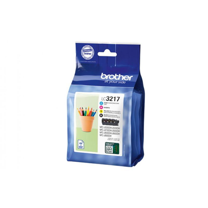 Brother LC3217VALDR Pack Rainbow 7 cartouches d'encre couleur LC 3217 - Cyan, Magenta, Jaune, Noir