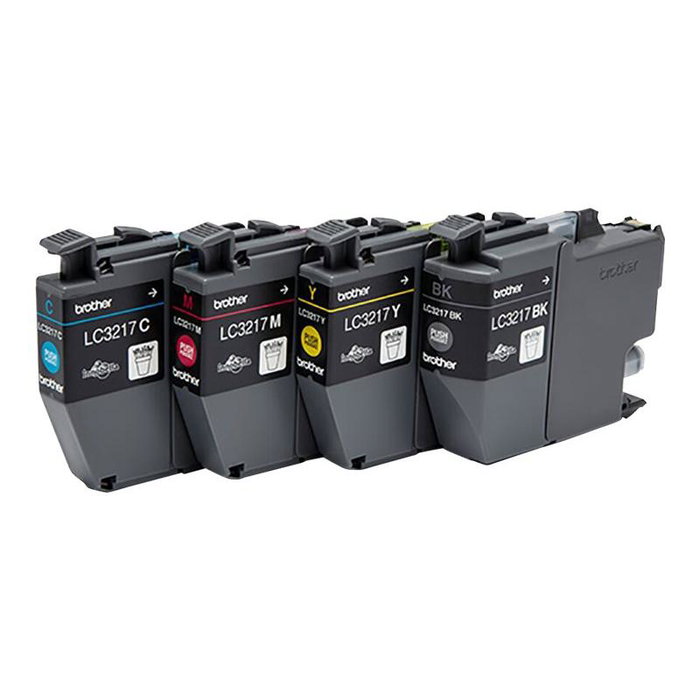 Brother LC3217VALDR Pack Rainbow 7 cartouches d'encre couleur LC 3217 - Cyan, Magenta, Jaune, Noir