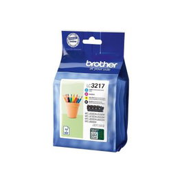 Brother LC3217VALDR Pack Rainbow 7 cartouches d'encre couleur LC 3217 - Cyan, Magenta, Jaune, Noir