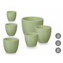 IBERGARDEN Set de 3 pots bombés Menthe mat