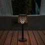 New Garden Gretita Lampe de table tactile LED 80 lm 3000 K IP44 avec variateur, plastique recyclé, Ø11,7 x 31 cm, anthracite