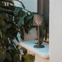New Garden Gretita Lampe de table tactile LED 80 lm 3000 K IP44 avec variateur, plastique recyclé, Ø11,7 x 31 cm, anthracite