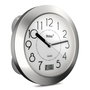 Mebus Horloge de salle de bain Quartz 41964 Argent/Blanc