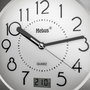 Mebus Horloge de salle de bain Quartz 41964 Argent/Blanc