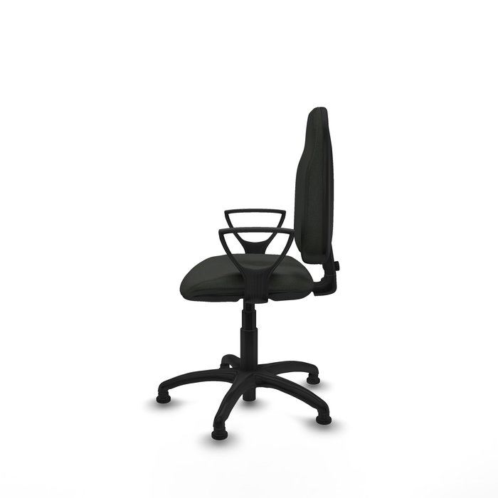 Chaise Algarra Contact permament de base Tissu Noir Structure polyamide noire Accoudoirs fixes Sans appui-tête Patins de chaises