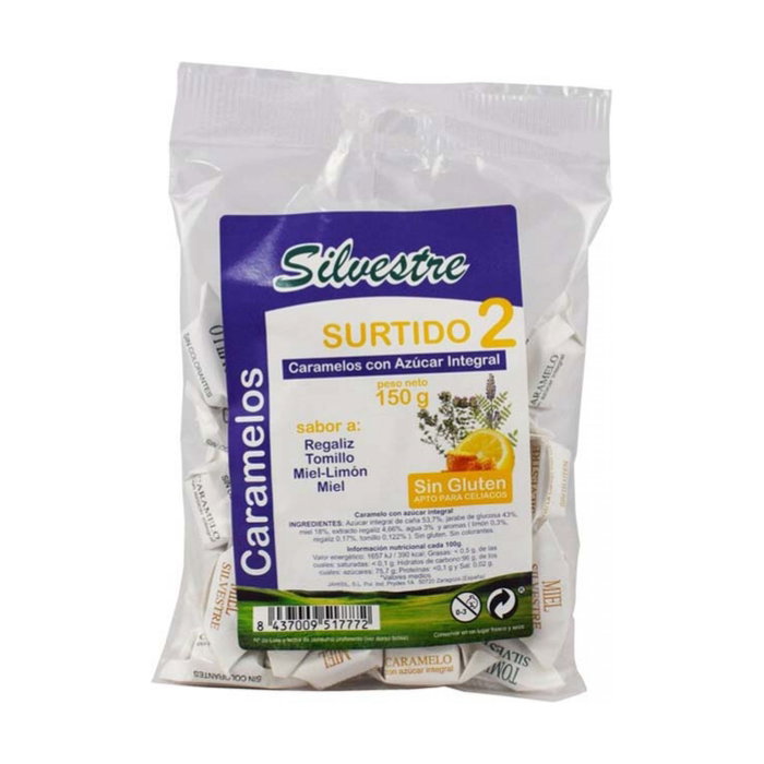 SILVESTRE Assortiment de 2 Caramels au Sucre Intégral 150 g SILVESTRE Assortiment de 2 Caramels au Sucre Intégral 150 g
