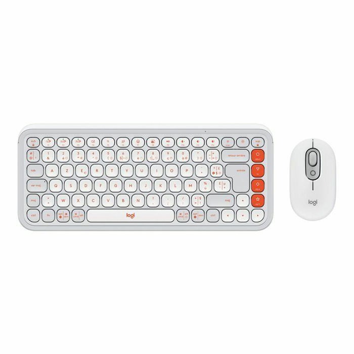 Logitech POP Icon Combo - Ensemble Clavier et Souris Sans Fil - AZERTY - Blanc Logitech POP Icon Combo - Ensemble Clavier et Souris Sans Fil - AZERTY - Blanc